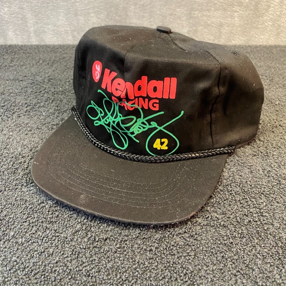 Vintage‎ Kendall Racing #42 Snapback Hat Cap Black Autographed NASCAR One Size